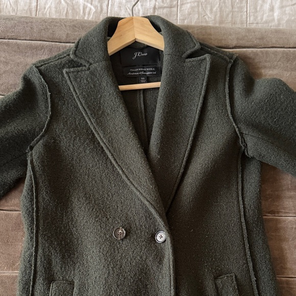 J.Crew Dark Green Wool coat - Picture 3 of 3